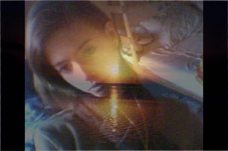 moi aux  coucher du soleil